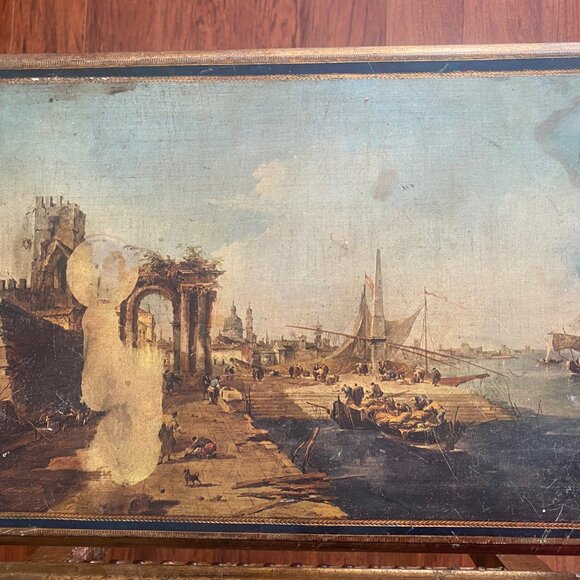 RARE Vintage Florentine Hollywood Regency Italian gold/gilt wood nesting tables - Picture 4 of 7